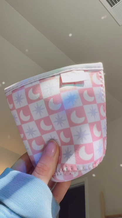 Pastel Celestial Iced Coffee Sleeve, Bookish Drink Accessories