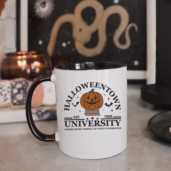 Halloween town university Mug | spooky season coffee cup | classic Halloween 90s nostalgic | Halloween lover gift | Fall Coffee Bar