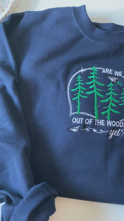 Are We Out of the Woods Yet? embroidered Crewneck Sweatshirt | Eras Merch