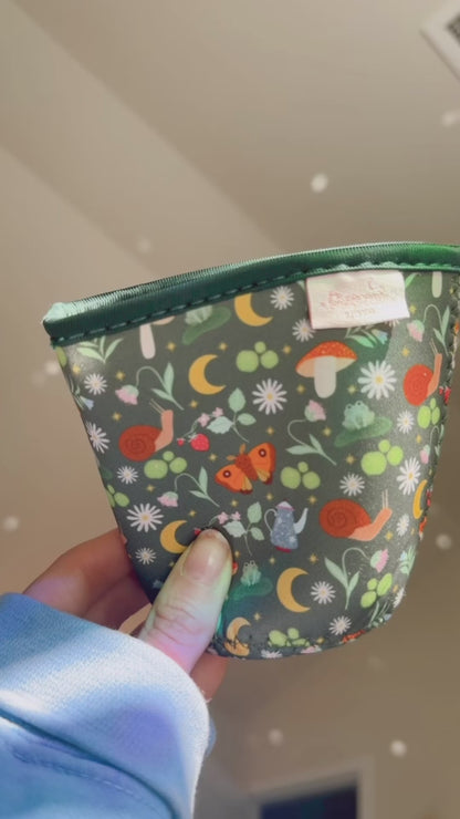 Cottagecore Gardener Iced Coffee Sleeve, Bookish Drink Accessories