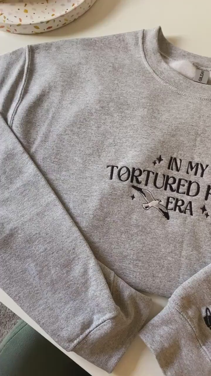 Embroidered In My Tortured Poets Era Crewneck Sweatshirt | TTPD Merch | Taylor Fan Gifts | The Albotoros and Bolter | cute swift shirt