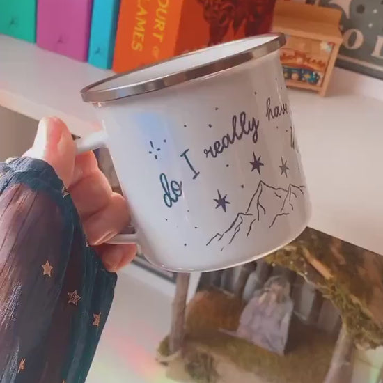 High Infidelity Bookish Enamel Camping Mug | Taylor x ACOTAR merch | Midnights Era | Rhysand Highlord Night Court Coffee Cup | Swift Reader