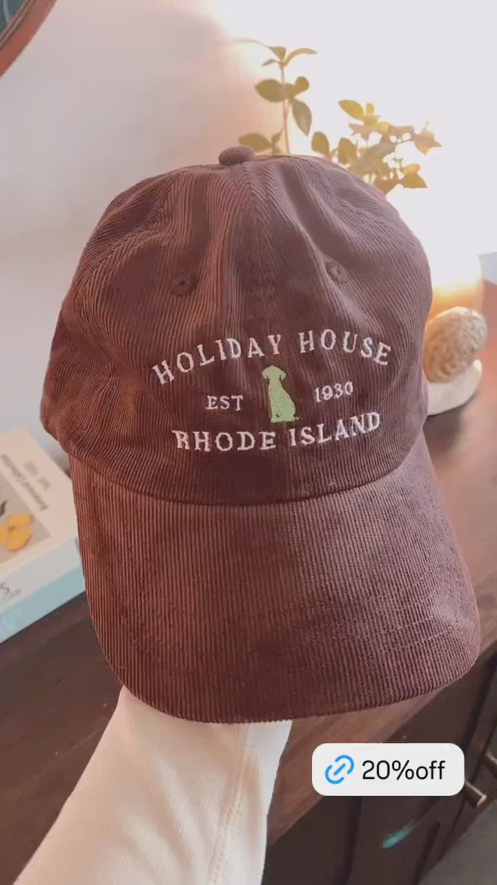 Holiday House Embroidered Hat | Taylor Folklore Era Cap | Corduroy Dad Hat | Last Great American Dynasty | Subtle Swift Merch | Era Tour