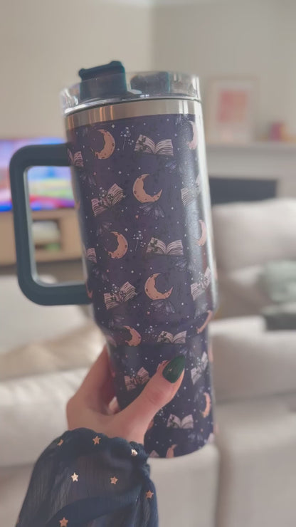 Dark Cottagecore Bookish 40 oz Thermal Tumbler