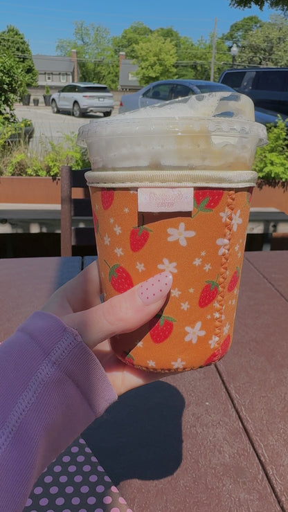 Strawberry Bloom Iced Coffee Sleeve