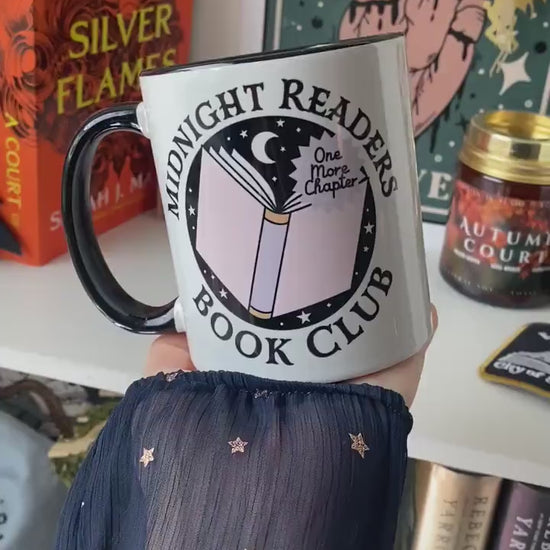 Midnight Readers Book Club Mug | Bookish Coffee Cup | Reader Gifts | Celestial Book Mug | Night Owl Bookworm Gift | Booktok Bookish Shop