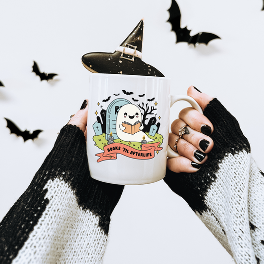 Books Till Afterlife Spooky Reader Mug