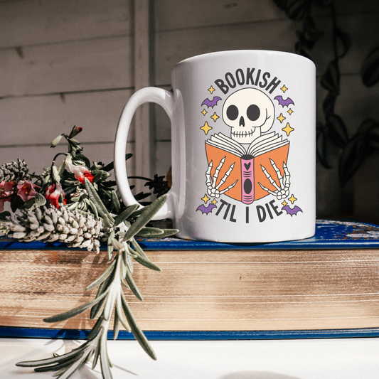 Bookish Till I Die Spooky Reader Mug