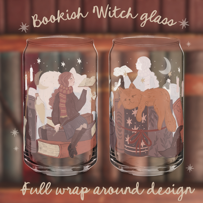 The Brightest Witch HP Bookish Iced Coffee Glass