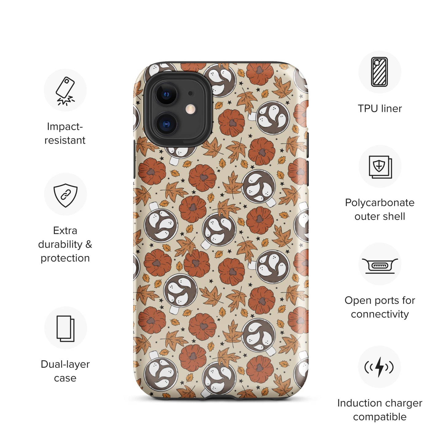 Cozy Autumn Ghost and Hot CoCo Tough Case for iPhone®