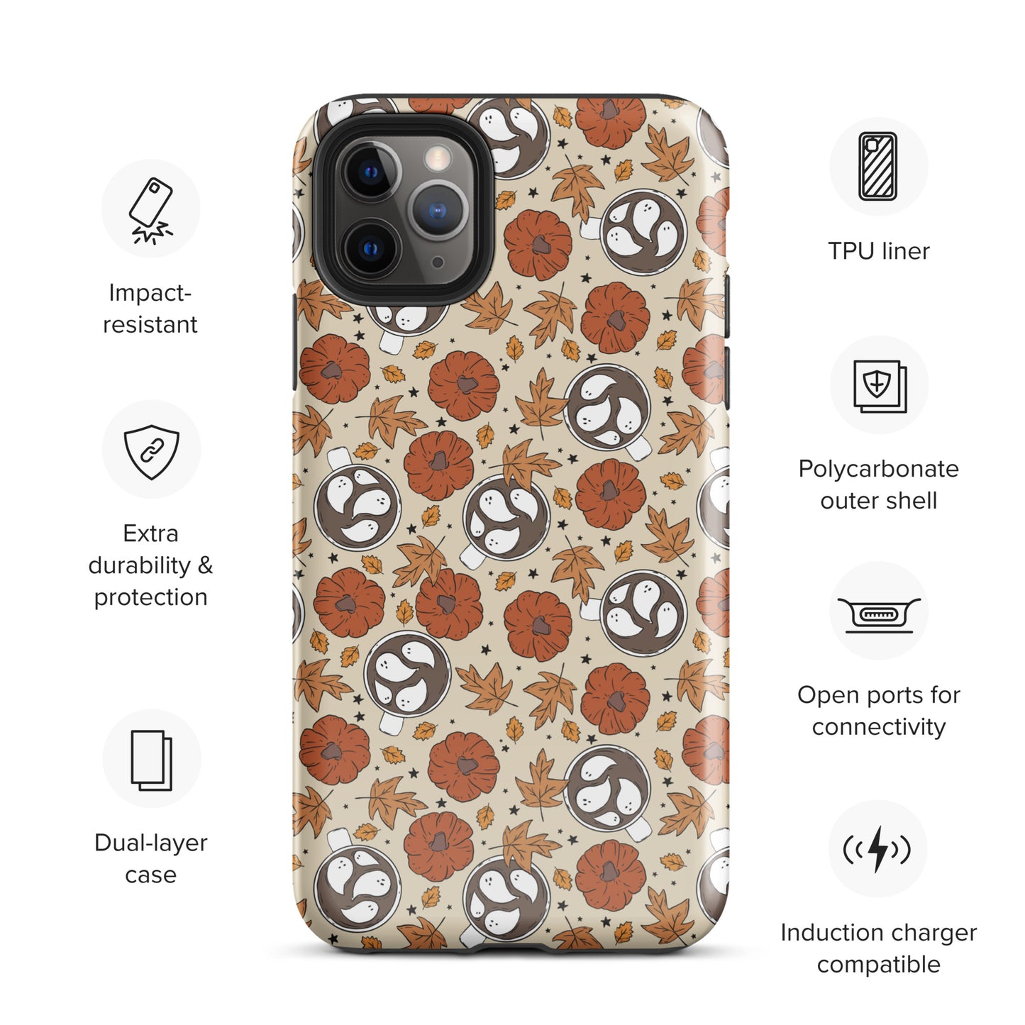 Cozy Autumn Ghost and Hot CoCo Tough Case for iPhone®