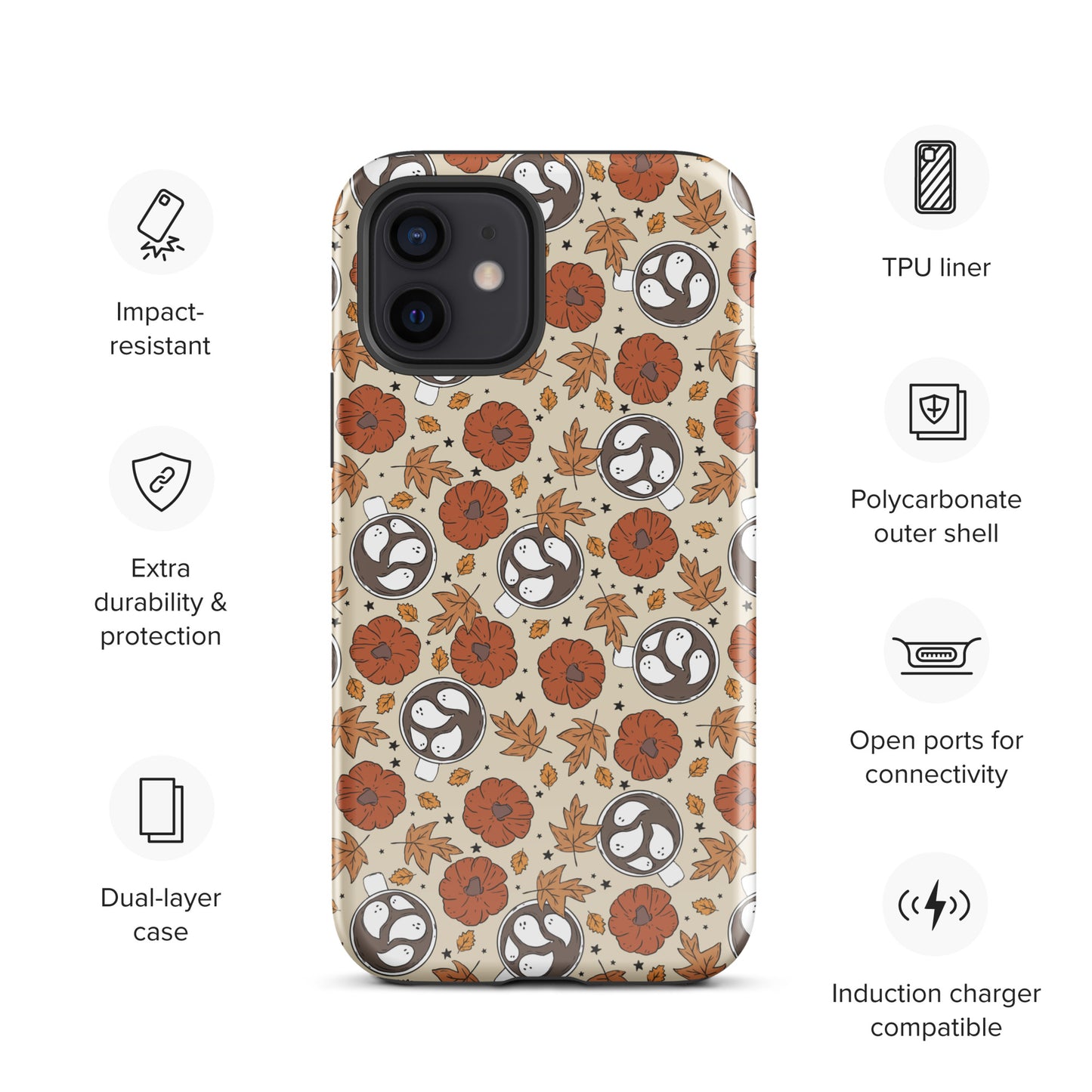 Cozy Autumn Ghost and Hot CoCo Tough Case for iPhone®