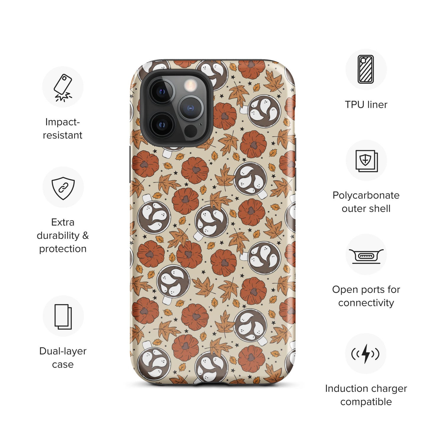 Cozy Autumn Ghost and Hot CoCo Tough Case for iPhone®