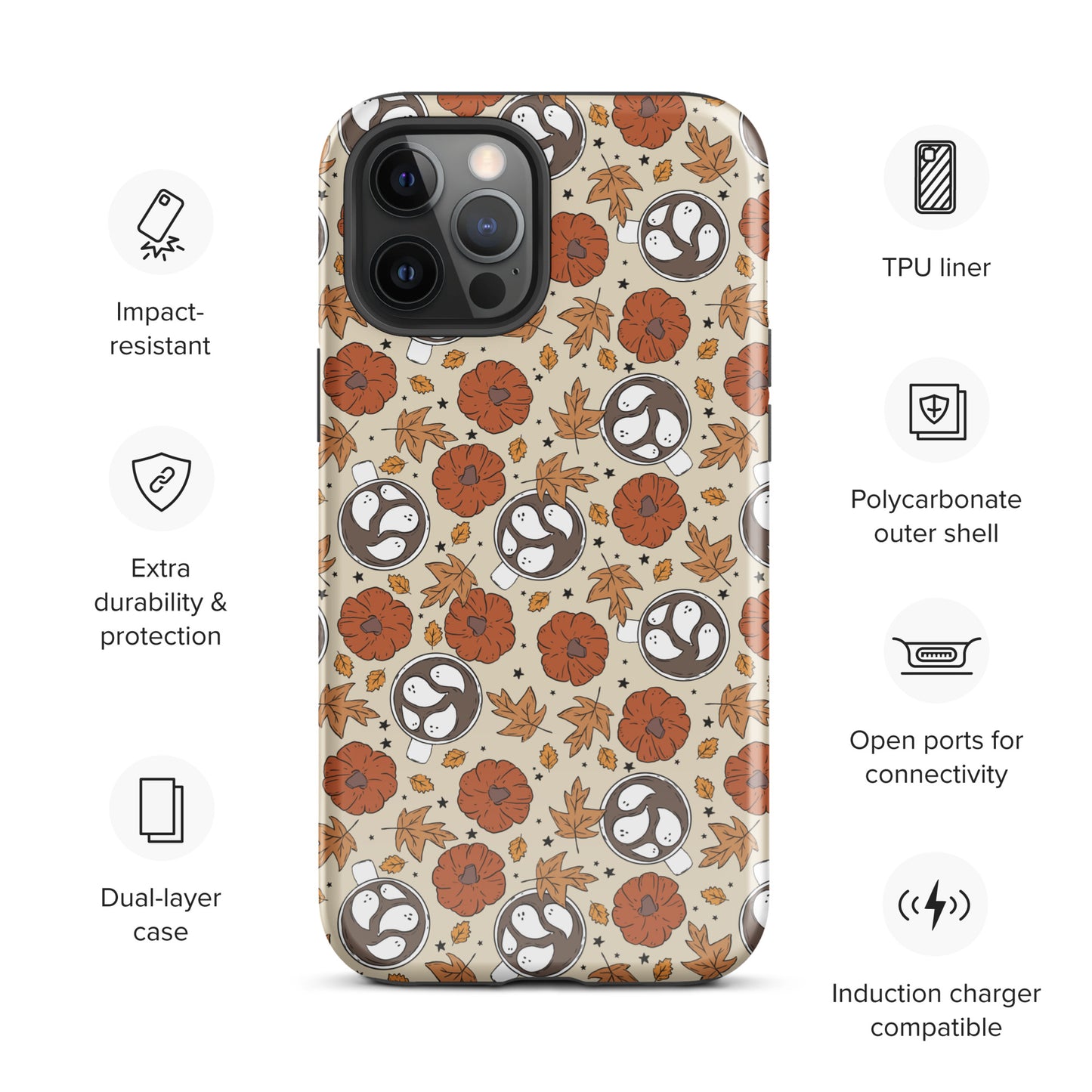 Cozy Autumn Ghost and Hot CoCo Tough Case for iPhone®