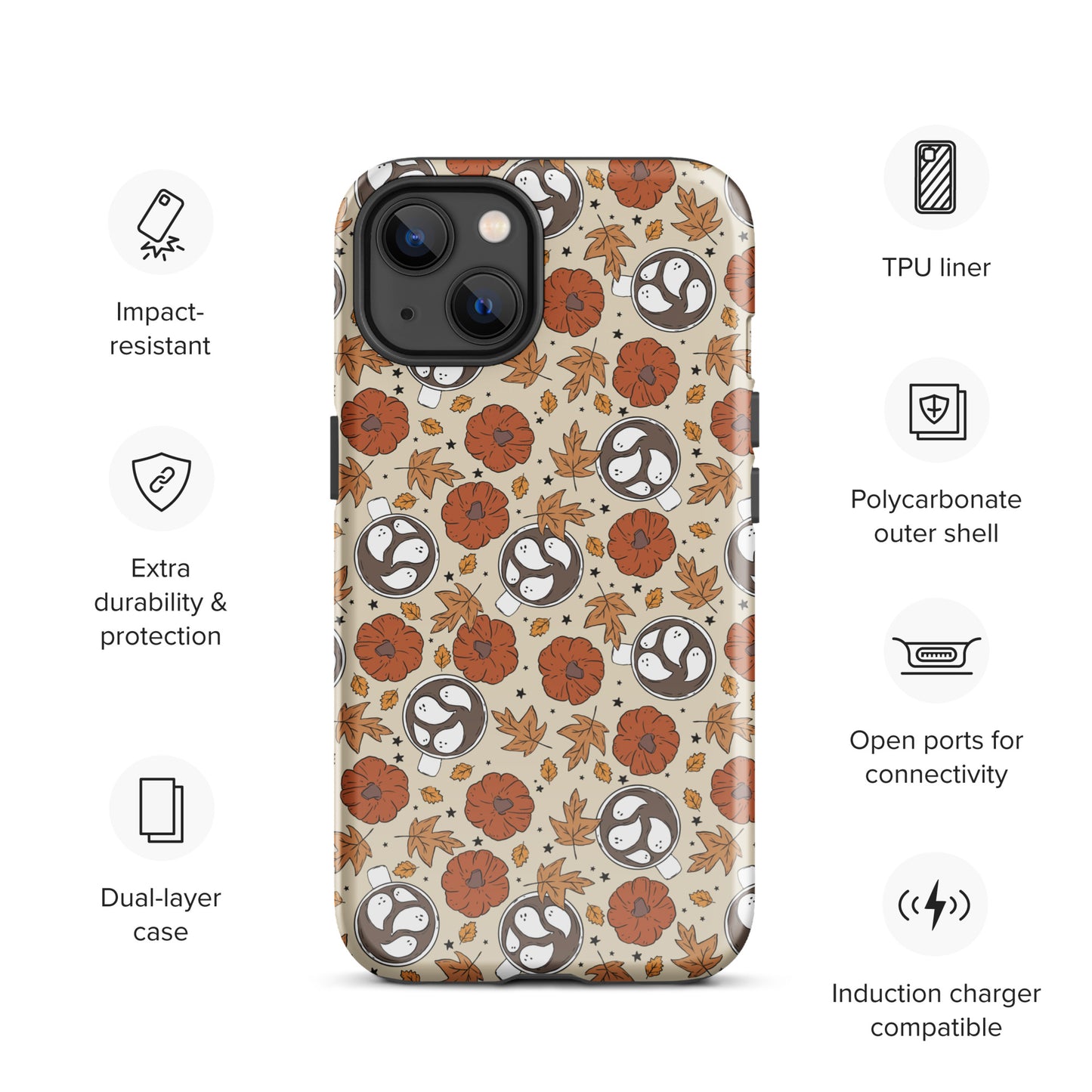 Cozy Autumn Ghost and Hot CoCo Tough Case for iPhone®