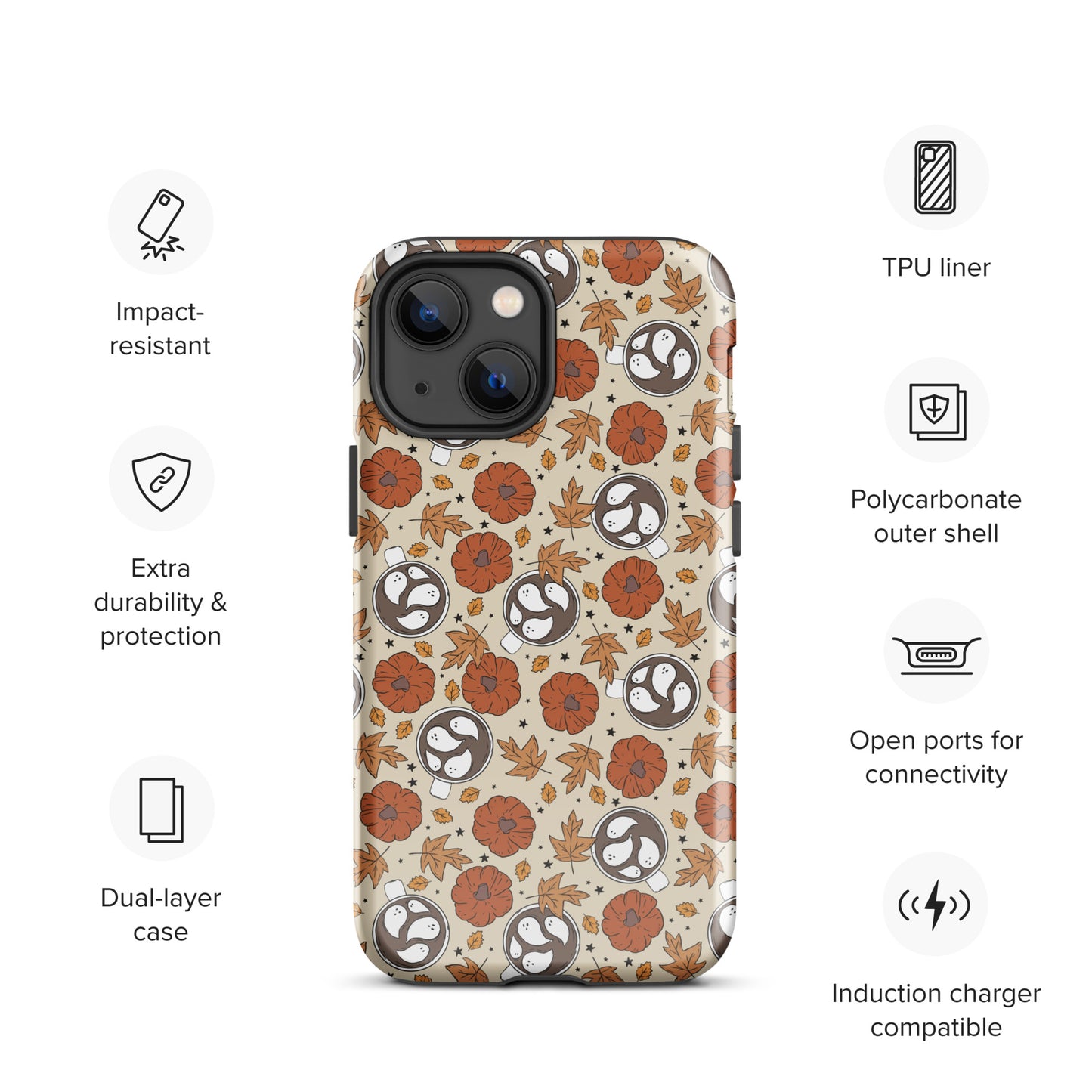 Cozy Autumn Ghost and Hot CoCo Tough Case for iPhone®