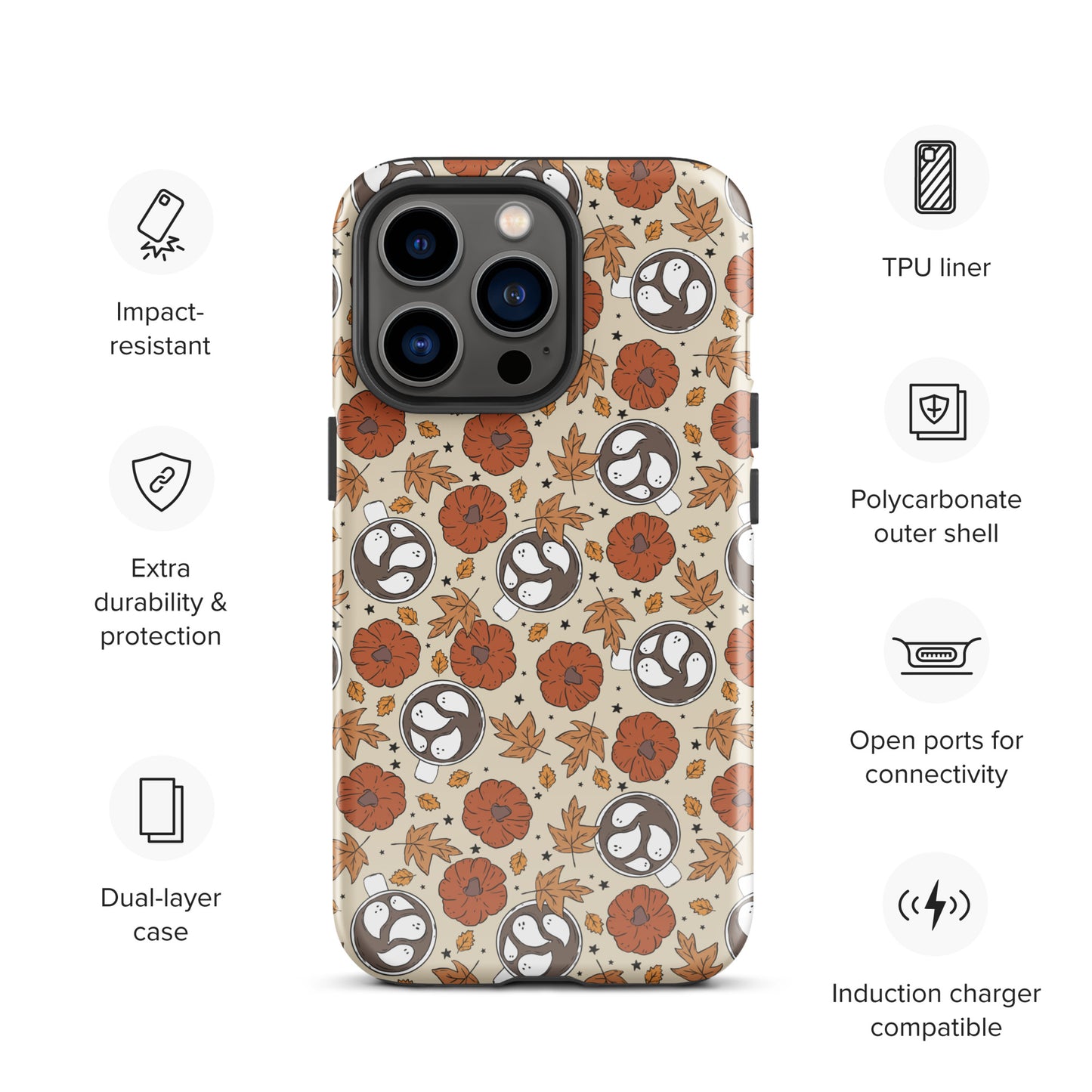 Cozy Autumn Ghost and Hot CoCo Tough Case for iPhone®