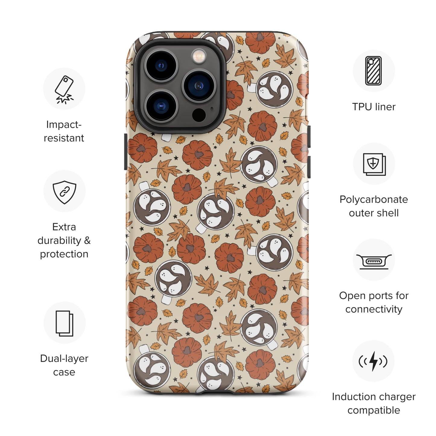 Cozy Autumn Ghost and Hot CoCo Tough Case for iPhone®