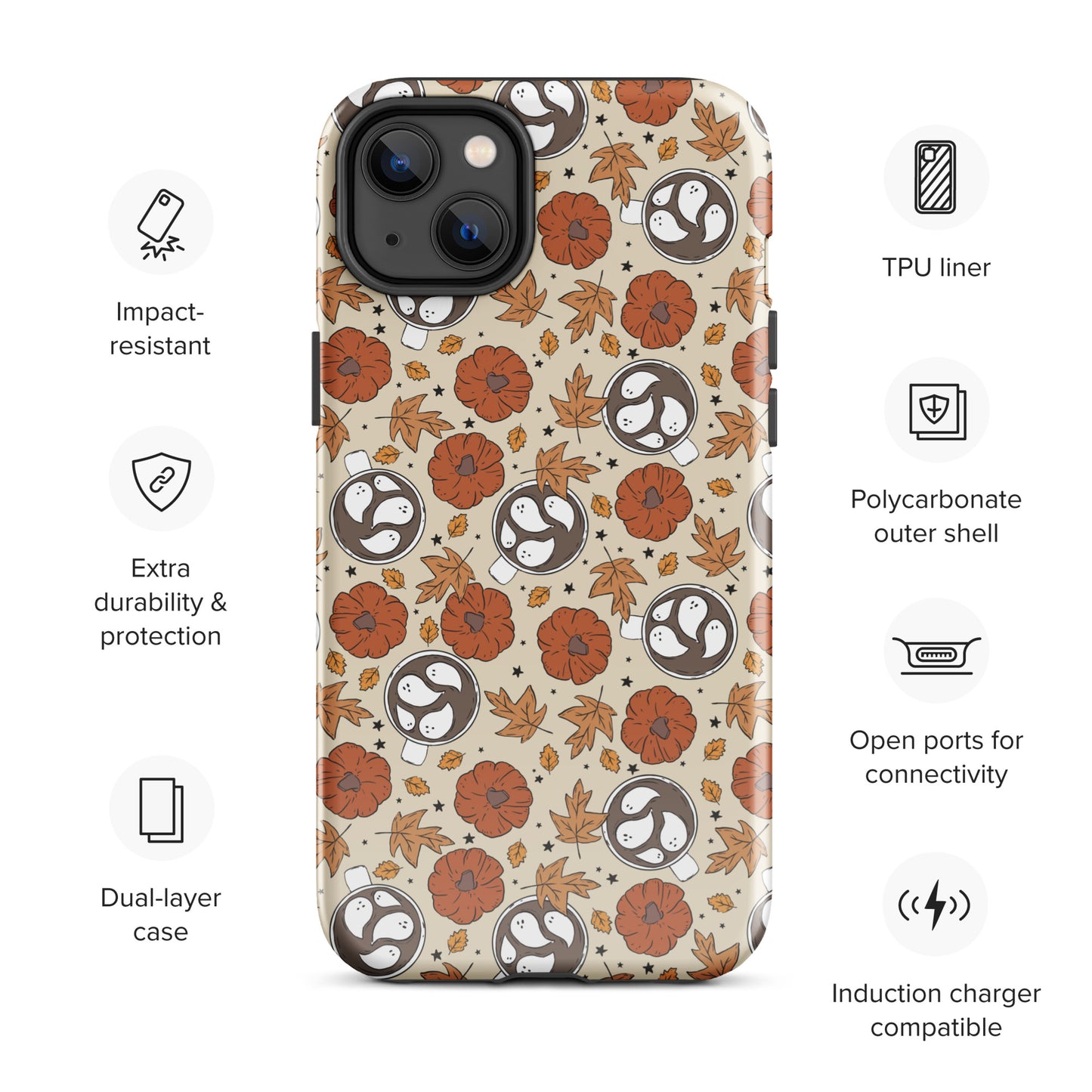 Cozy Autumn Ghost and Hot CoCo Tough Case for iPhone®