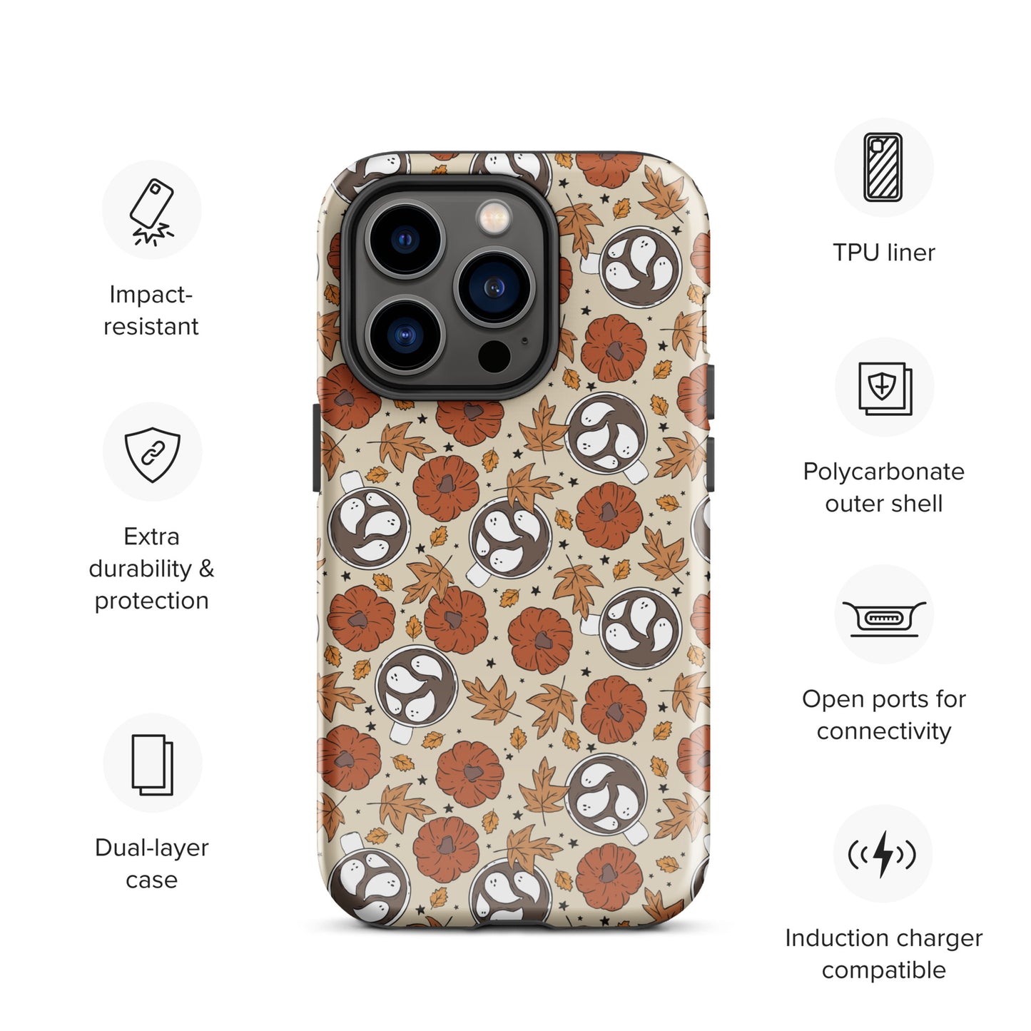 Cozy Autumn Ghost and Hot CoCo Tough Case for iPhone®