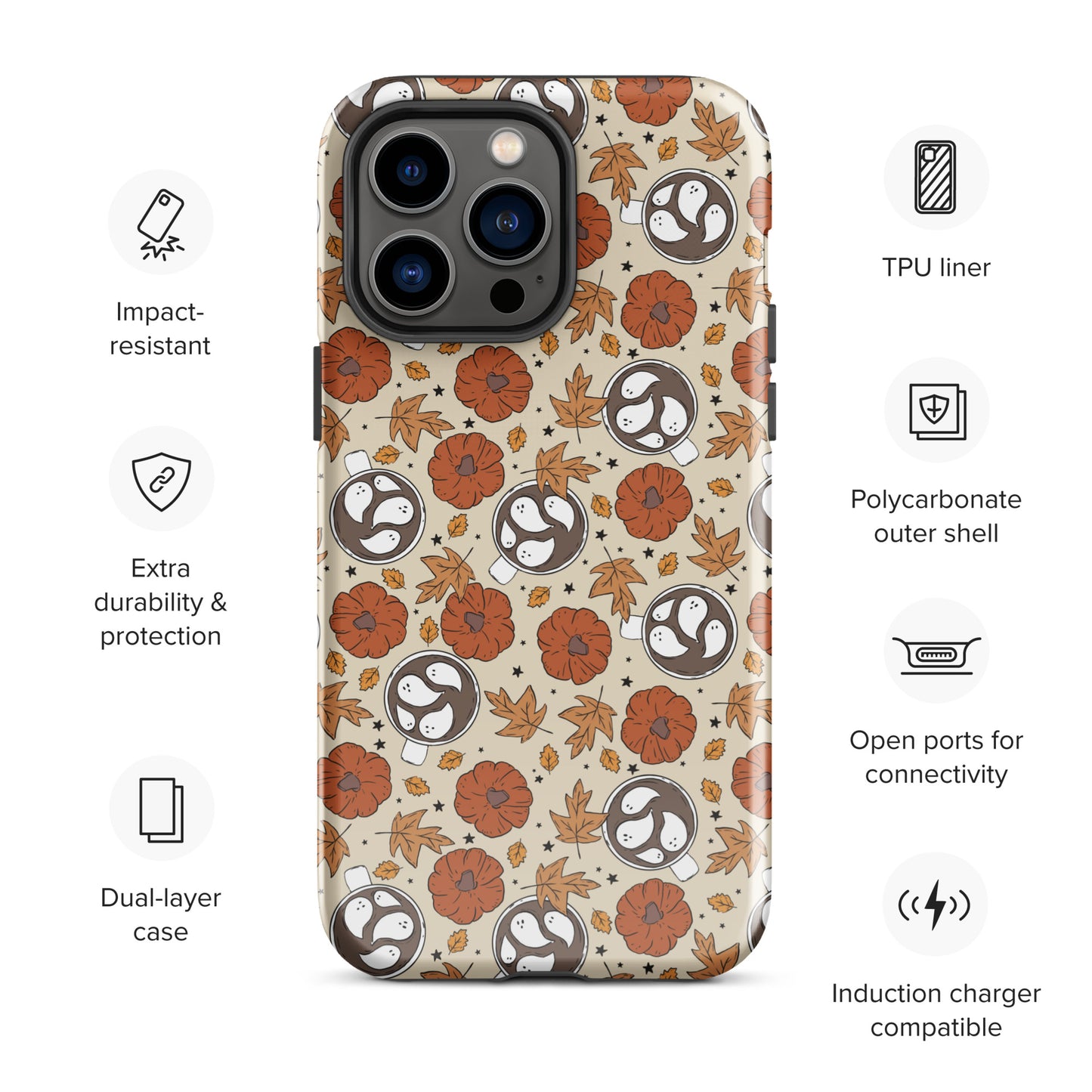 Cozy Autumn Ghost and Hot CoCo Tough Case for iPhone®