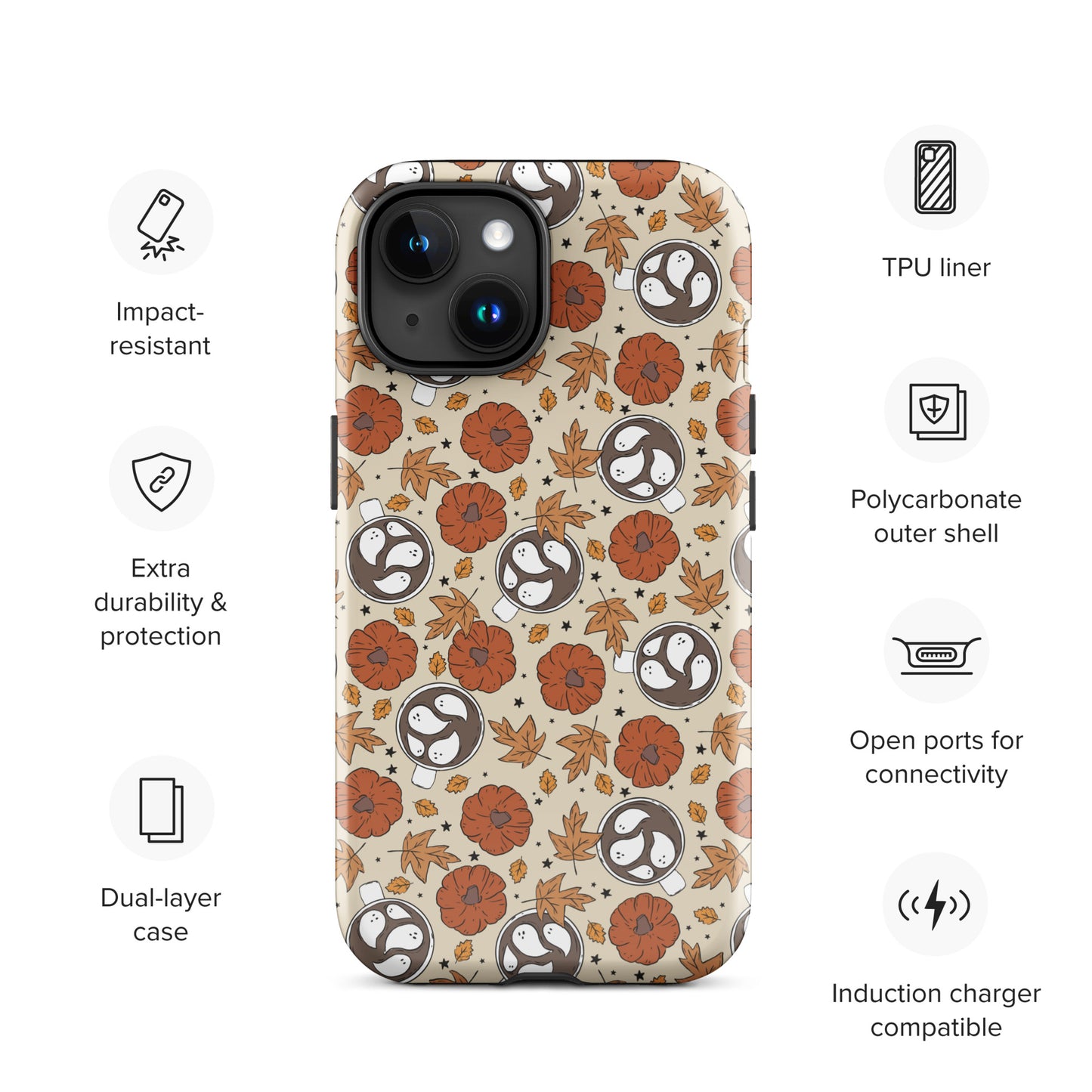 Cozy Autumn Ghost and Hot CoCo Tough Case for iPhone®