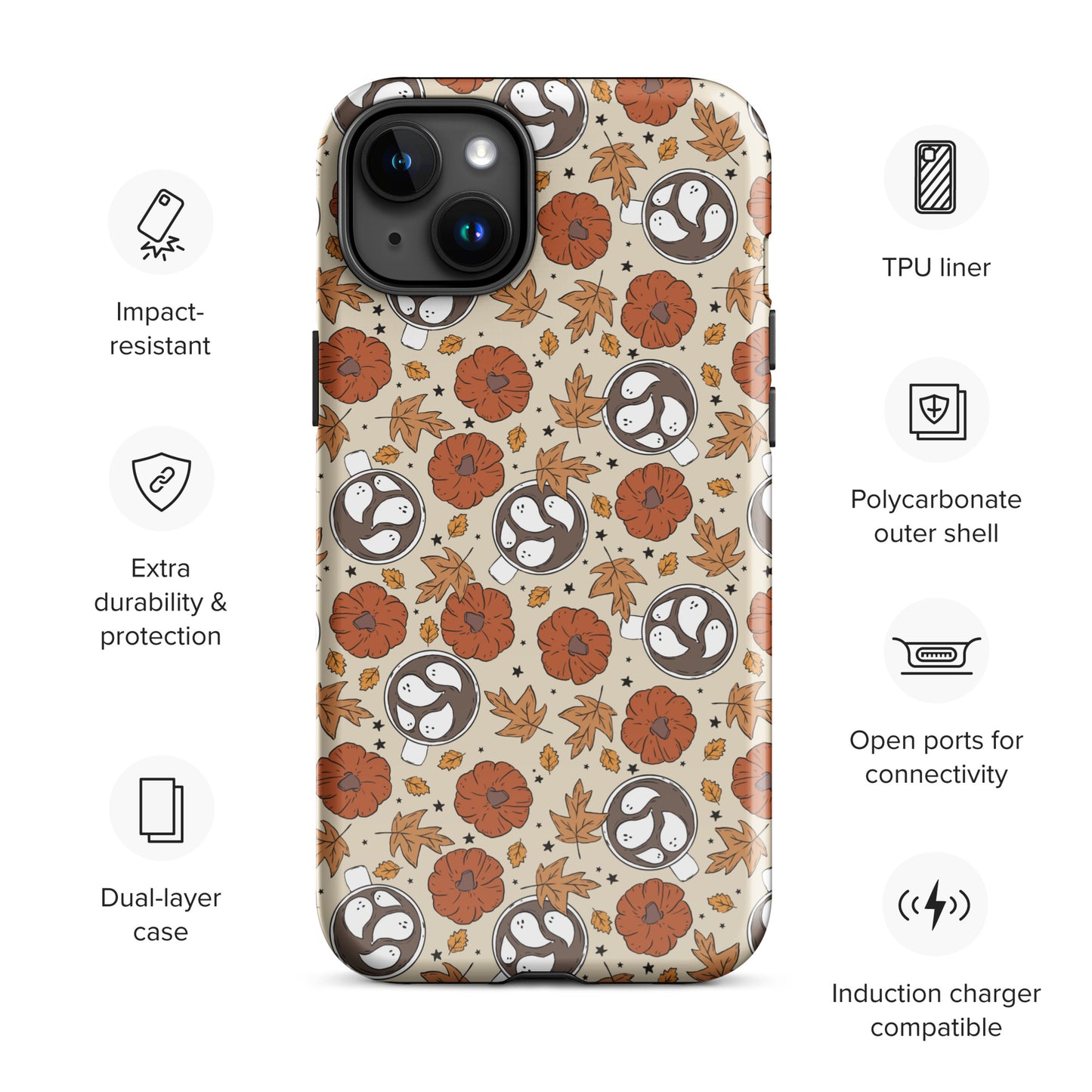 Cozy Autumn Ghost and Hot CoCo Tough Case for iPhone®