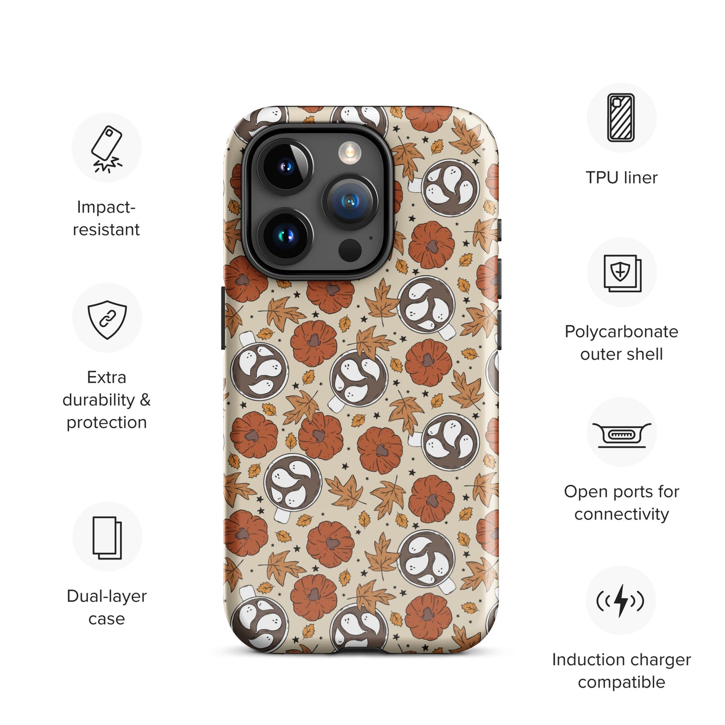 Cozy Autumn Ghost and Hot CoCo Tough Case for iPhone®