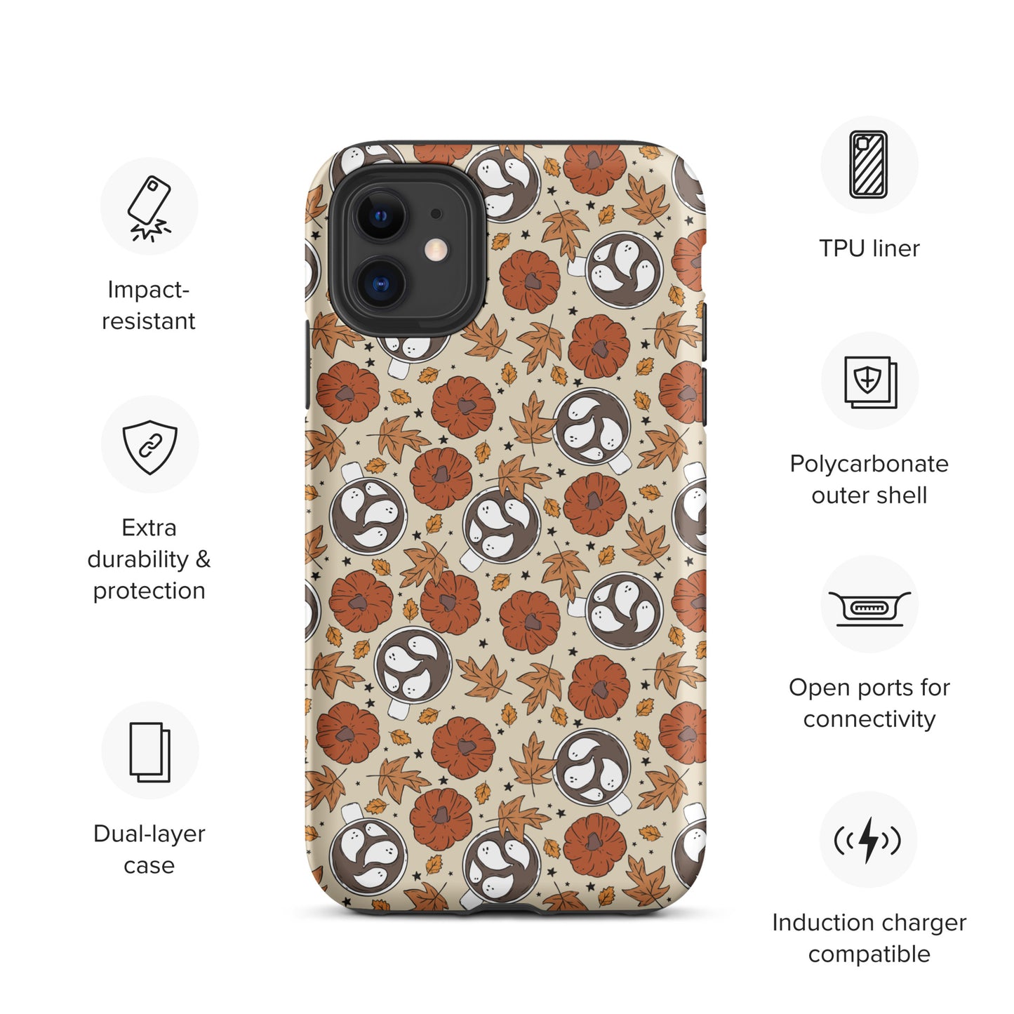 Cozy Autumn Ghost and Hot CoCo Tough Case for iPhone®