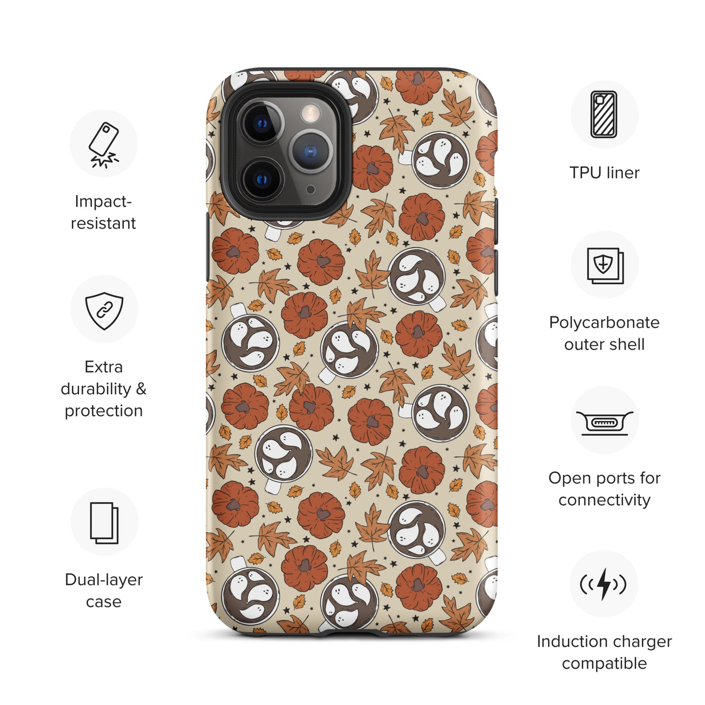 Cozy Autumn Ghost and Hot CoCo Tough Case for iPhone®