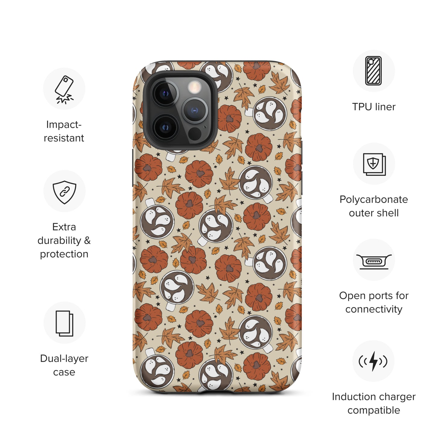 Cozy Autumn Ghost and Hot CoCo Tough Case for iPhone®