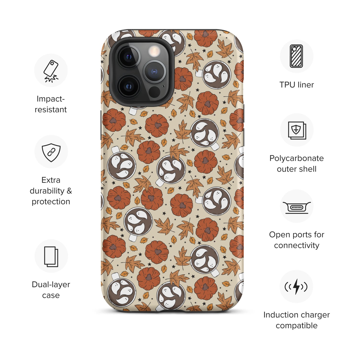 Cozy Autumn Ghost and Hot CoCo Tough Case for iPhone®