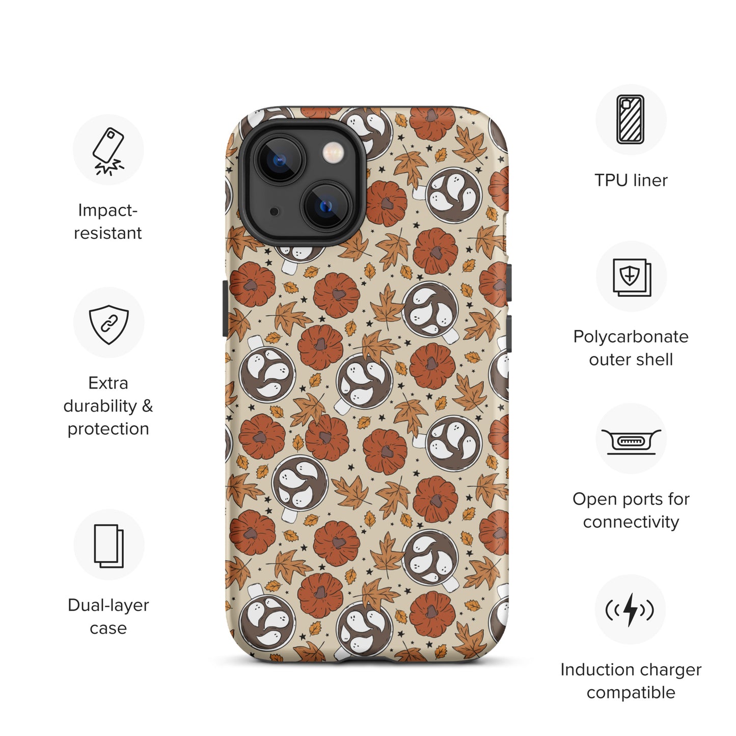 Cozy Autumn Ghost and Hot CoCo Tough Case for iPhone®