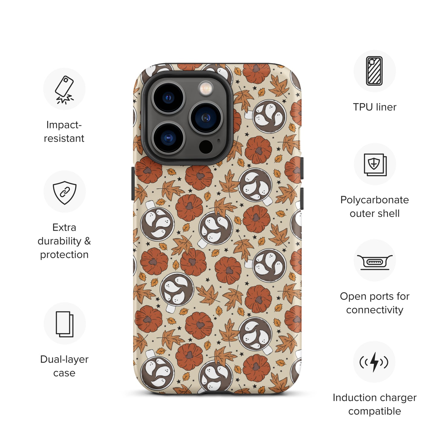 Cozy Autumn Ghost and Hot CoCo Tough Case for iPhone®