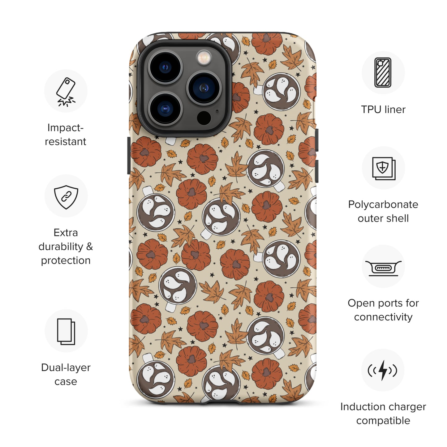 Cozy Autumn Ghost and Hot CoCo Tough Case for iPhone®