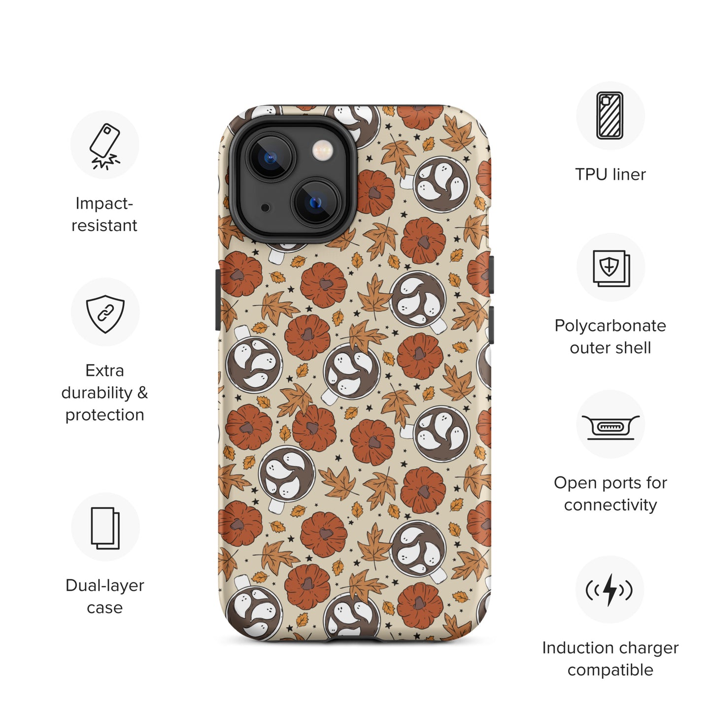 Cozy Autumn Ghost and Hot CoCo Tough Case for iPhone®