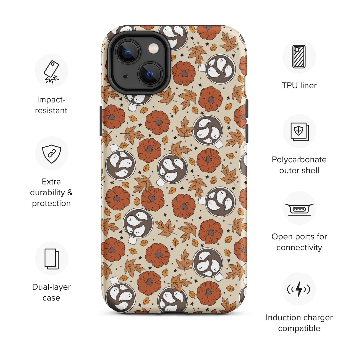 Cozy Autumn Ghost and Hot CoCo Tough Case for iPhone®