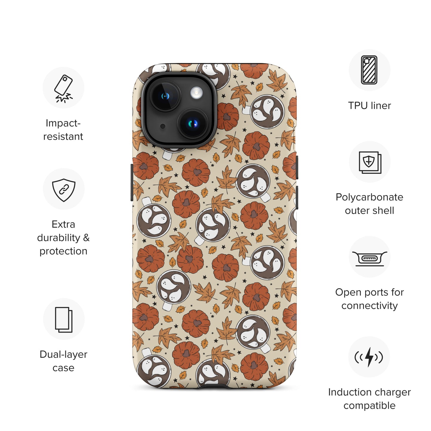 Cozy Autumn Ghost and Hot CoCo Tough Case for iPhone®