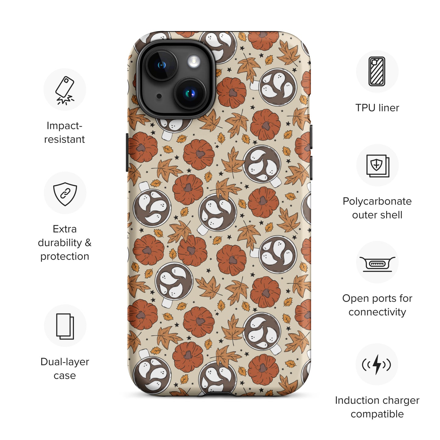 Cozy Autumn Ghost and Hot CoCo Tough Case for iPhone®