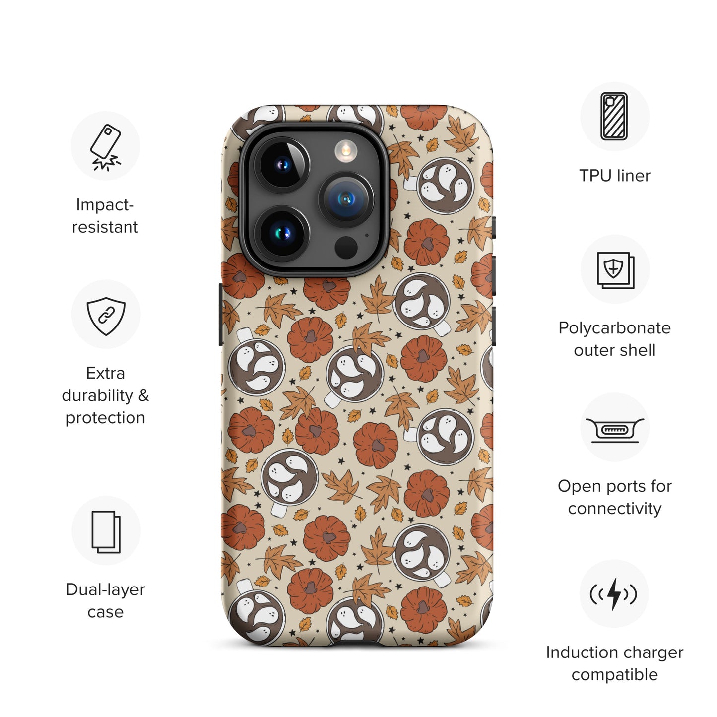 Cozy Autumn Ghost and Hot CoCo Tough Case for iPhone®