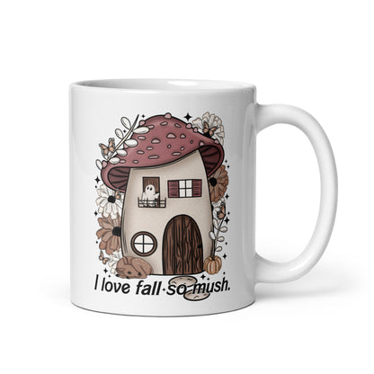 I Love Fall So Mush Cozy Autumn Ghost Mug