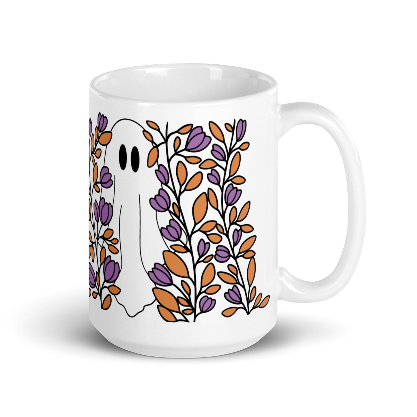 Spooky Cute Floral Ghost Mug