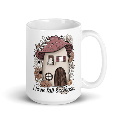 I Love Fall So Mush Cozy Autumn Ghost Mug